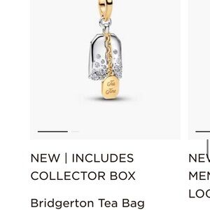 Bridgerton Gold and Silver Tea Bag Charm
